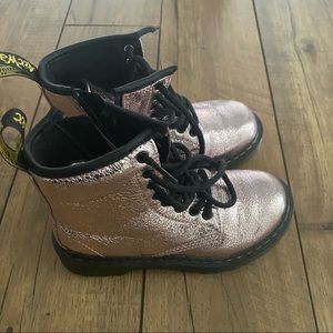 Girls Doc Martens size 12 Pink Sparkle